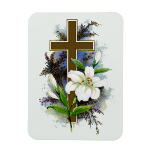 Gold Christian Cross Magnet