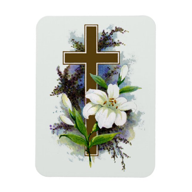 Gold Christian Cross Magnet (Vertical)