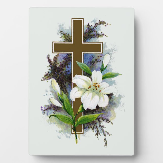 Gold Christian Cross Plaque (Front)