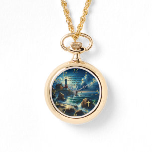 Gold Christian Faith cross with Where I go today,  Watch