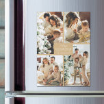 Gold Christmas 4 Photo Collage Magnetic Cards<br><div class="desc">These magnetic holiday cards feature your favourite photos and are personalised with your last name and the greeting Merry Christmas and Happy New Year in chic lettering on gold. MORE designs and colours in our collection.</div>