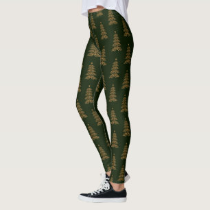 Gold Christmas Bell Tree Legging