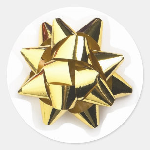 Gold Christmas Bow/Ribbon Envelope Seals