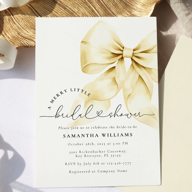Gold Christmas Bridal Shower Invitation (Creator Uploaded)