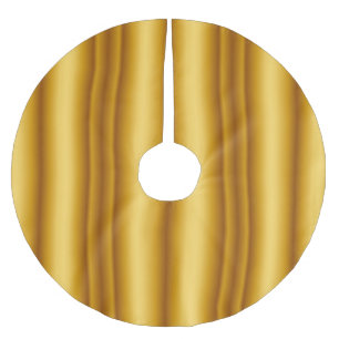 Gold Christmas Brushed Polyester Tree Skirt