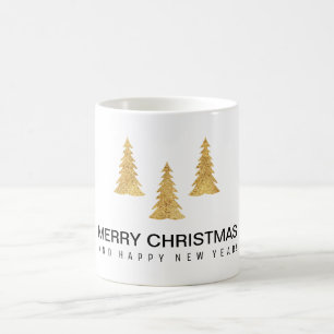 Gold Christmas Coffee Mug