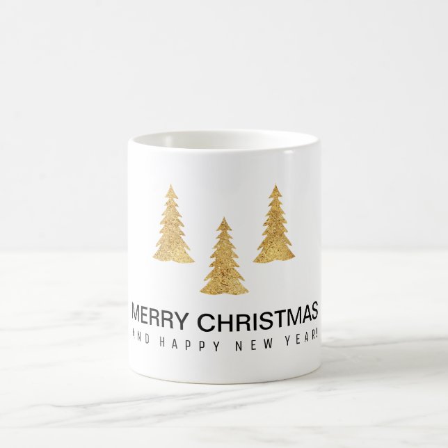 Gold Christmas Coffee Mug (Center)