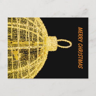 Gold Christmas Decoration Postcard
