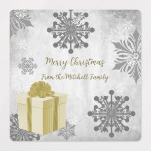 Gold Christmas Gift Holiday Baking Labels