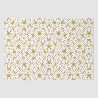 Gold Christmas Luxury Pattern Stars Glitter Tissue Paper