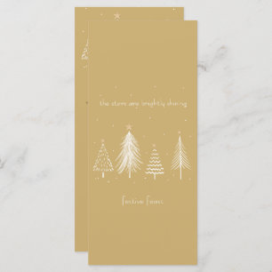 Gold Christmas Menu Elegant Holiday