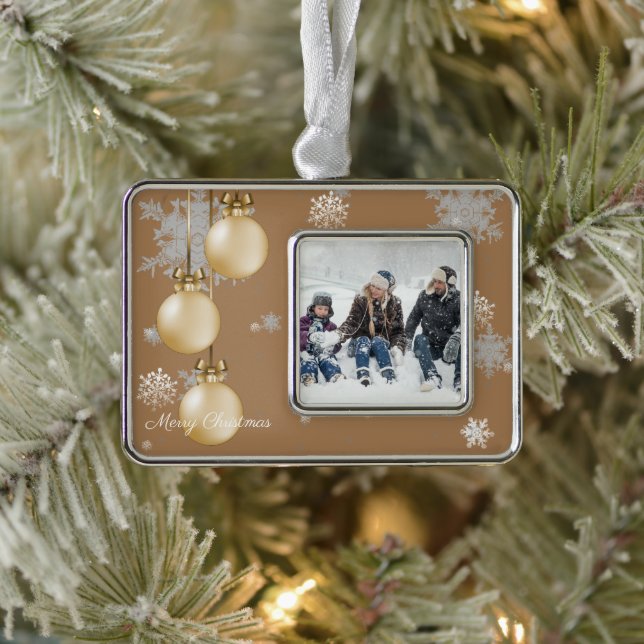 Gold Christmas Ornaments Holiday Ornament (Tree)