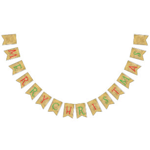 Gold Christmas Party Bunting