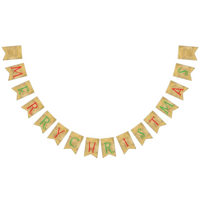 Gold Christmas Party Bunting (All)