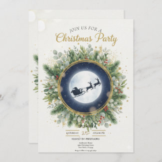 Gold Christmas Party Invitation | Editable Friends