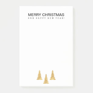 Gold Christmas Post-it Notes