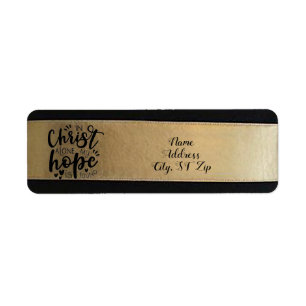 Gold Christmas Return Address Labels