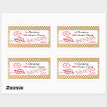 Gold Christmas Santa Gift North Pole Delivery  Rectangular Sticker<br><div class="desc">Are you a good little boy or girl? Send a little holiday spirit and gifts with the North Pole delivery sticker.</div>