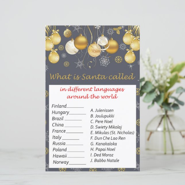 Gold christmas toys christmas around the world (Standing Front)