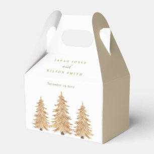 Gold Christmas Tree Christmas Party Favour Box