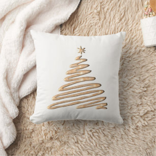 Gold Christmas Tree Cushion
