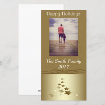 Gold Christmas Tree Happy Holidays