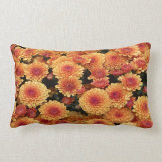 Gold Chrysanthemums Lumbar Cushion