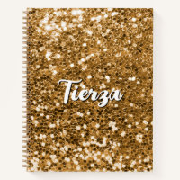 Gold Chunky Glitter Personalised