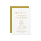 Gold Cinderella Fairy Tale Wedding Invitations