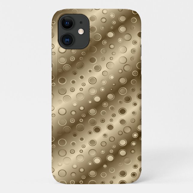 Gold Circle Champagne Bling phone case (Back)
