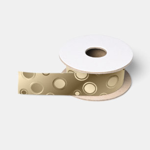 Gold Circle Champagne Bling ribbon Satin Ribbon