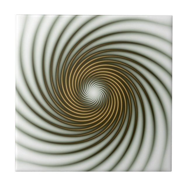 Gold Circle Spin Ceramic Tile (Front)