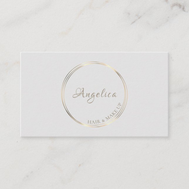 Gold Circles Logo Business Card (Front)