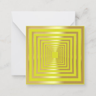 Gold Citrus Island squared elegant 3d effect Card