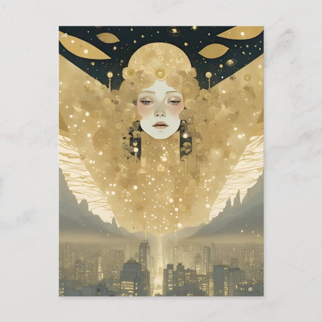 Gold City Angel Postcard (Front)