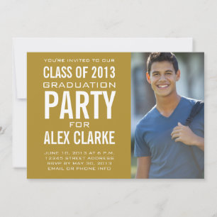GOLD CLASS OF 2013 PARTY INVITATION PHOTO