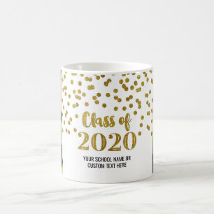 Gold Class of 2020 Photo Graduation Mug