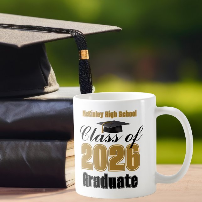 Gold Class of 2026 Graduation Keepsake Coffee Mug (Creator Uploaded)