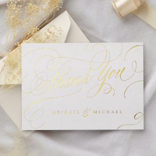 Gold classic calligraphy vintage thank you
