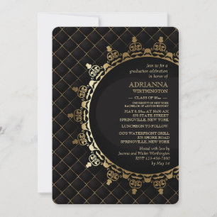 Gold Classic Graduation Invitation