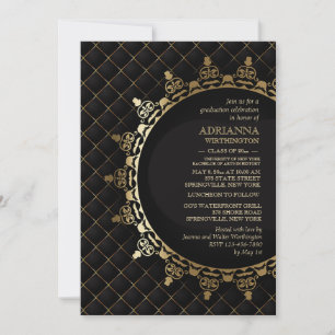 Gold Classic Graduation Invitation