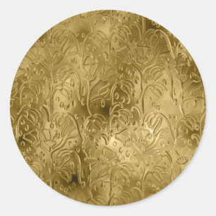 Gold Classic Round Sticker