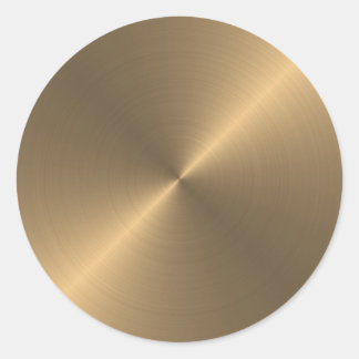 Gold Classic Round Sticker