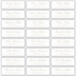 Gold Classic script wedding guest address label<br><div class="desc">Minimalist wedding guess address label features Stylish classic script name and serif font address in colour editable gold colour,  simple and elegant. Great for simple modern wedding.
See all the matching pieces in collection</div>