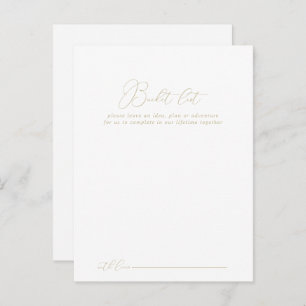 Gold Classy Chic Wedding Bucket List Cards