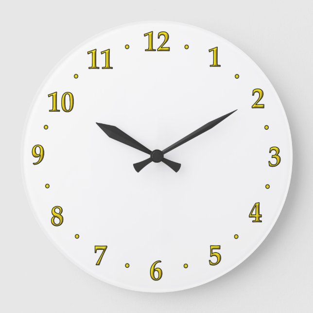 Gold Clock Number Face Template Use Your Design (Front)