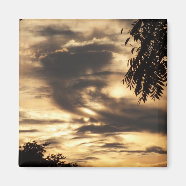 Gold Clouded Sunrise Magnet (Front)