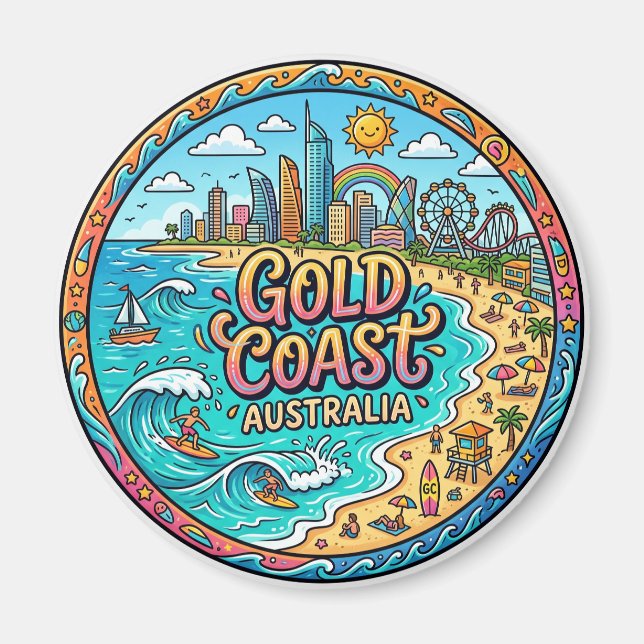 Gold Coast Australia Magnet (Front)