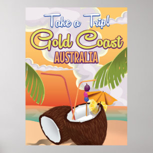 Gold Coast, Australia travel poster