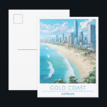 Gold Coast Australia Vintage Travel  Postcard<br><div class="desc">Gold Coast Australia Vintage Travel Painting Postcard</div>